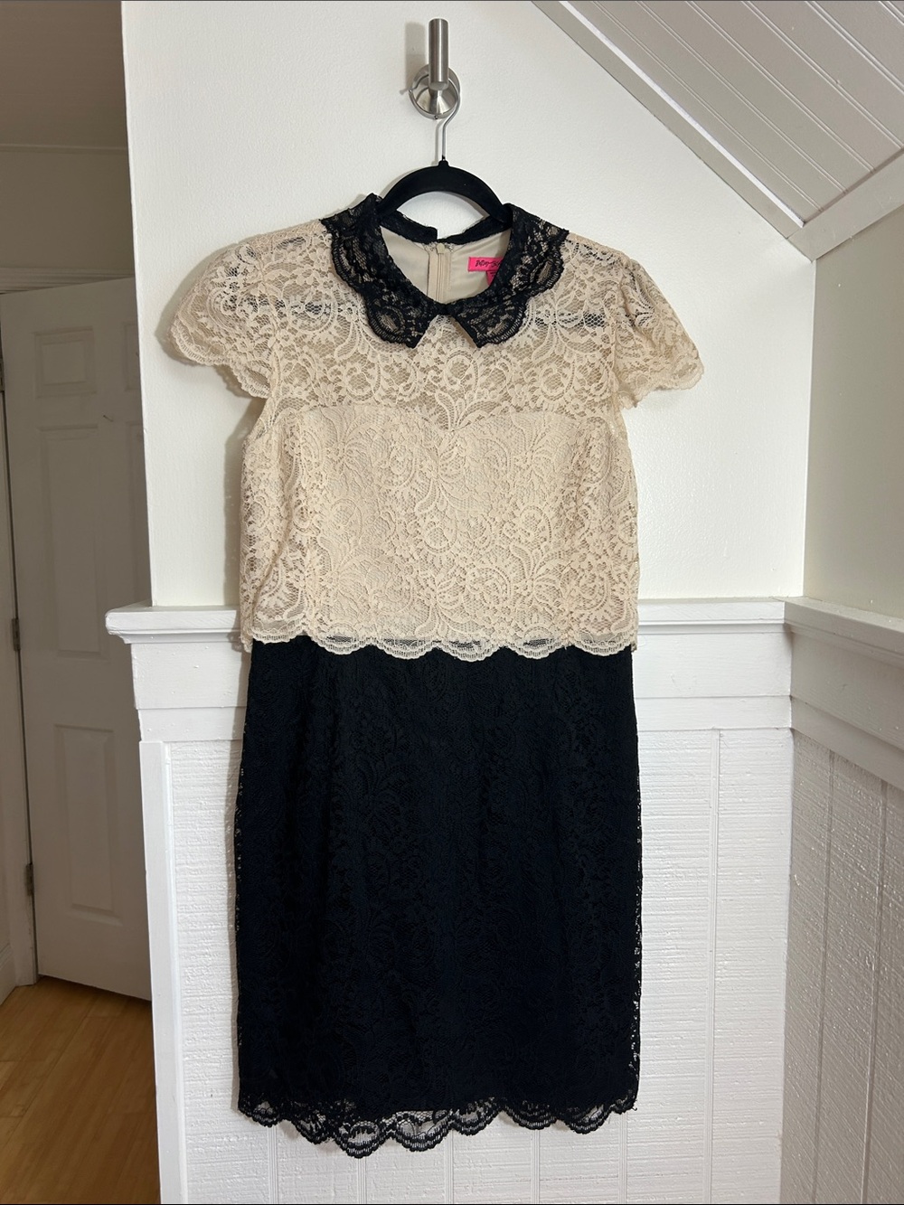 Betsey Johnson NWT Retro Lace Dress with Collar size 12